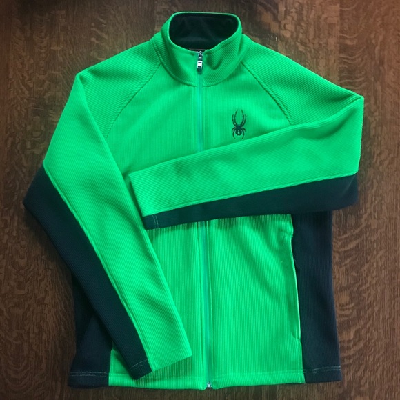 Spyder Other - SPYDER Core Green & Black Full Zip Sweater EUC